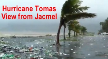 A view from Jacmel of Hurricane Tomas